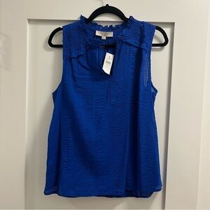 LOFT Royal Blue Sleeveless Blouse